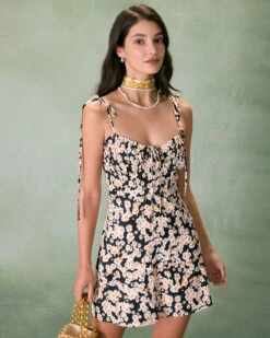 The Black Ruched Daisy Slip Mini Dress 11 The Black Ruched Daisy Slip Mini Dress -CINN Clothing Shop 0327RIHOAS 131