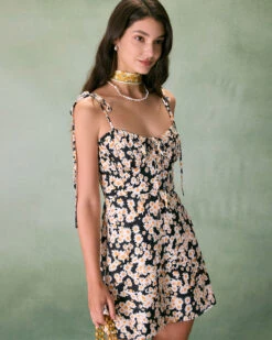 The Black Ruched Daisy Slip Mini Dress 12 The Black Ruched Daisy Slip Mini Dress -CINN Clothing Shop 0327RIHOAS 133