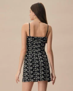 The Black Floral Embroidery Cotton Slip Mini Dress 8 The Black Floral Embroidery Cotton Slip Mini Dress -CINN Clothing Shop 0522Rihoas 2418 2
