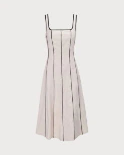 The Khaki Square Neck Contrast Midi Dress 14 The Khaki Square Neck Contrast Midi Dress -CINN Clothing Shop 0 04f0c936 eeff 401e 9e03 c80c6341728a