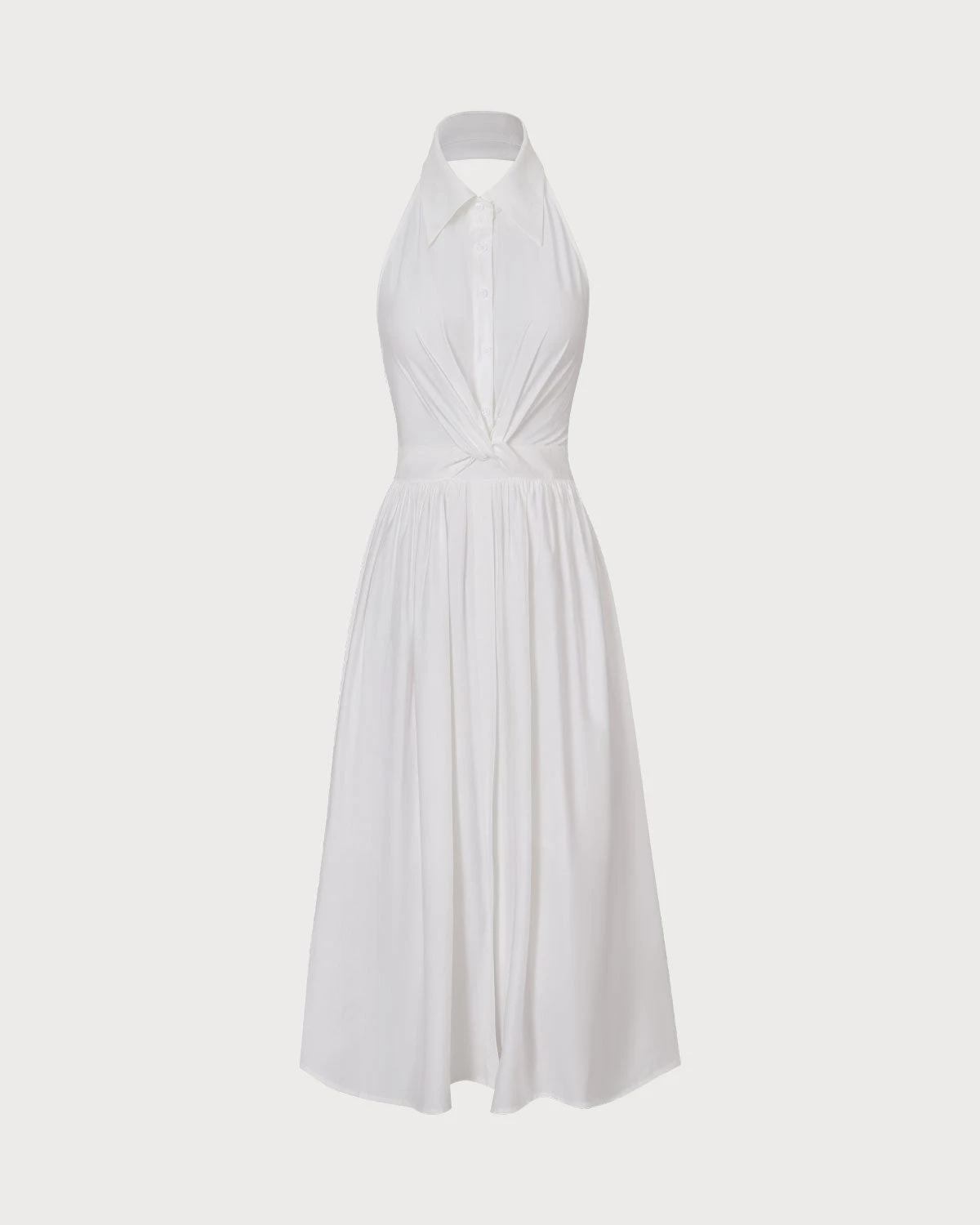 The White Collared Twist Backless Midi Dress 6 The White Collared Twist Backless Midi Dress - Image 6