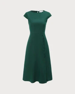 The Green Boat Neck Cutout Back Midi Dress 14 The Green Boat Neck Cutout Back Midi Dress -CINN Clothing Shop 0 67912321 e7c6 454e 9ee7 90dcbe116609