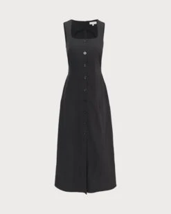 The Black U Neck Tie Back Sleeveless Maxi Dress 14 The Black U Neck Tie Back Sleeveless Maxi Dress -CINN Clothing Shop 0 819e3f7a b071 4e3b af06 9a473bc91cf3