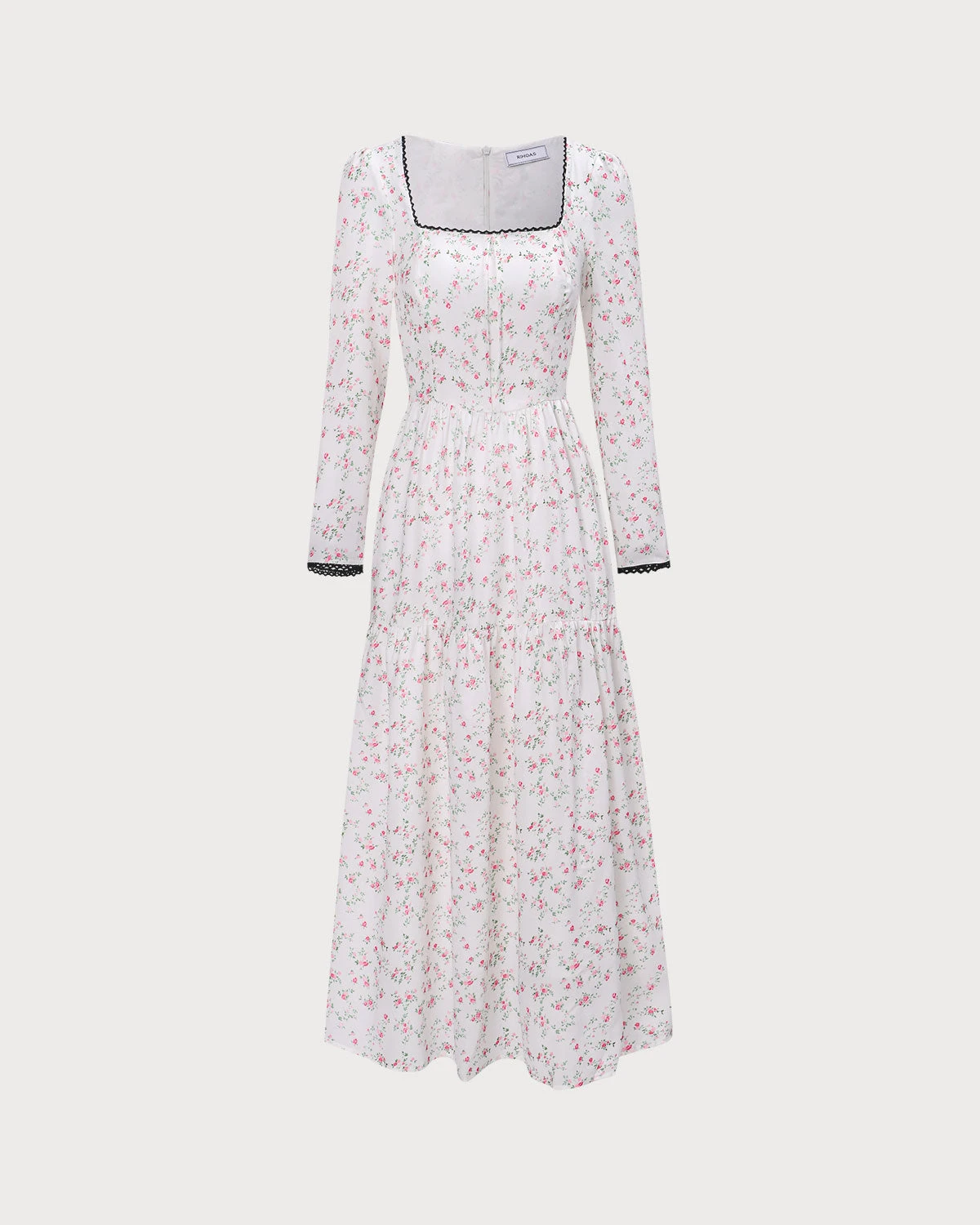 The White Square Neck Floral Maxi Dress 7 The White Square Neck Floral Maxi Dress - Image 7
