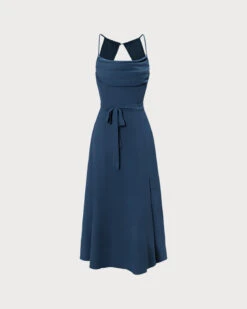 The Navy Cowl Neck Cutout Back Maxi Dress -CINN Clothing Shop 0 c2dd2c15 1b74 4155 ad17 737bf9242e90