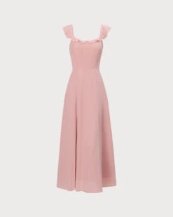 The Pink Ruffled Sleeveless Slit Maxi Dress 12 The Pink Ruffled Sleeveless Slit Maxi Dress -CINN Clothing Shop 0 cc66fcba e439 4cf3 8645 2282a802fe42
