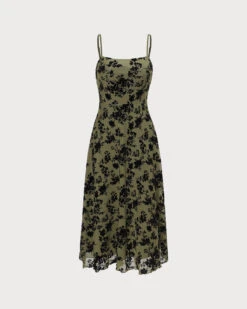 The Green Floral Burnout A-Line Slip Midi Dress 12 The Green Floral Burnout A-Line Slip Midi Dress -CINN Clothing Shop 0 cfeccf3b 405d 4eb1 8d3a 88f200a07abb