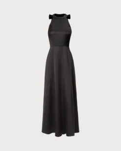 The Black Halter Bowknot Cutout Maxi Dress 15 The Black Halter Bowknot Cutout Maxi Dress -CINN Clothing Shop 0 e73e53c4 85ed 476e b725 2156ab635181
