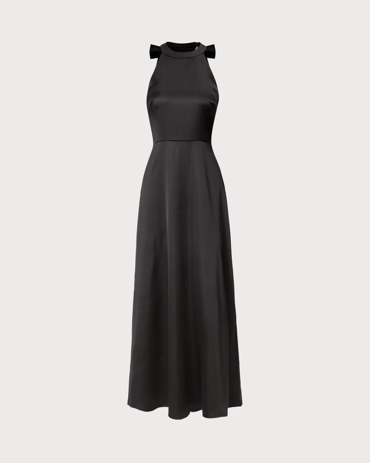 The Black Halter Bowknot Cutout Maxi Dress 8 The Black Halter Bowknot Cutout Maxi Dress - Image 8