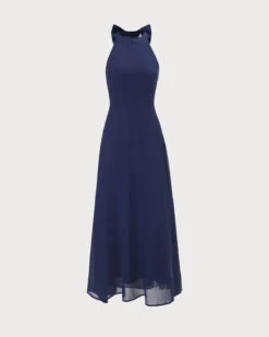 The Navy Halter Bowknot Back Maxi Dress -CINN Clothing Shop 0 f4a2466c b4b9 41e9 815a 61da0b7e99df