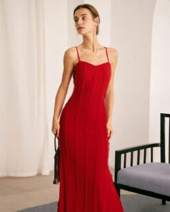 The Red Sweetheart Neck Ruffle Slip Maxi Dress 8 The Red Sweetheart Neck Ruffle Slip Maxi Dress -CINN Clothing Shop 1218RIHOAS 2932