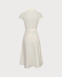 The Beige Lapel Cap Sleeve Shirt Midi Dress 13 The Beige Lapel Cap Sleeve Shirt Midi Dress -CINN Clothing Shop 1 1 00a667b5 1937 41c7 9e58 4fe98248a426