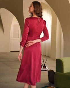 The Solid V Neck Slit Maxi Dress 12 The Solid V Neck Slit Maxi Dress -CINN Clothing Shop 20221014174947