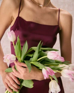 The Red Back Slit Satin Sling Maxi Dress 14 The Red Back Slit Satin Sling Maxi Dress -CINN Clothing Shop 240126 RIHOAS 3525