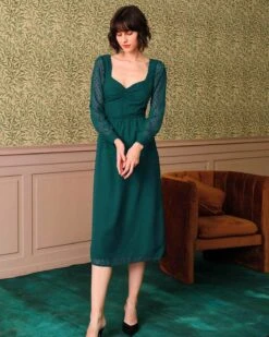 The Sweetheart Neckline Sheer Sleeve Midi Dress 14 The Sweetheart Neckline Sheer Sleeve Midi Dress -CINN Clothing Shop 2 2 7e66e465 de6d 4696 a8f4 f4b8693dc524 953023