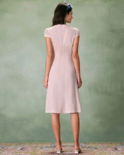 The Beige Cap Sleeve Split Hem Midi Dress 13 The Beige Cap Sleeve Split Hem Midi Dress -CINN Clothing Shop 6 6da9ff2a 0e1d 411d abdf 7ba5ab5ef6a1