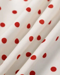 The Beige V Neck Polka Dot Button Midi Dress -CINN Clothing Shop IMG 3279