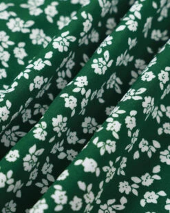 The Green V Neck Floral Button Midi Dress -CINN Clothing Shop IMG 4488