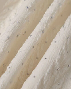 The Beige Boat Neck Textured Mini Dress -CINN Clothing Shop IMG 5180