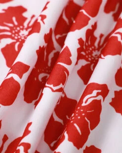 The Red Square Neck Floral Ruched Midi Dress -CINN Clothing Shop IMG 5198