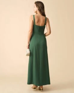 The Solid Color Side Slit Maxi Dress 12 The Solid Color Side Slit Maxi Dress -CINN Clothing Shop RIHOAS0841 490223