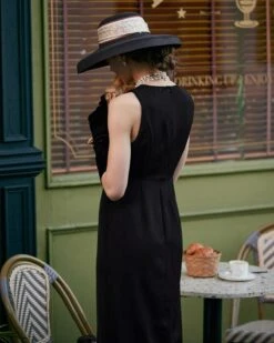 The Solid Sleeveless Bodycon Midi Dress -CINN Clothing Shop RIHOAS171282