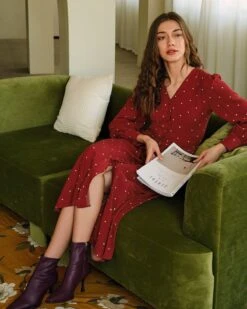 The Polka Dot Pleated Midi Dress 7 The Polka Dot Pleated Midi Dress -CINN Clothing Shop RIHOAS2289 954850