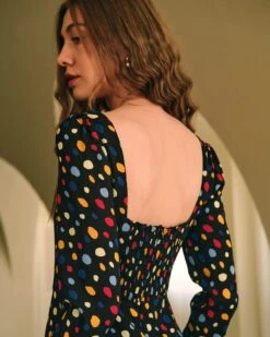 The Sweetheart Neck Polka Dot Maxi Dress -CINN Clothing Shop RIHOAS3438