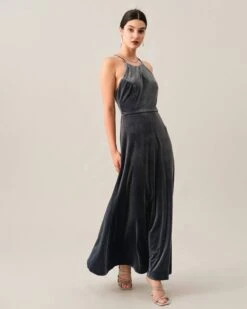 The Criss-cross Backless Velvet Maxi Dress -CINN Clothing Shop maxi dresses the criss cross backless velvet maxi dress 38315261526229