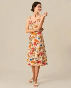 The Cowl Neck Suspender Midi Dress 11 The Cowl Neck Suspender Midi Dress -CINN Clothing Shop midi dresses multi s the cowl neck suspender midi dress 37949752574165