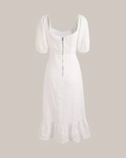 Puff Sleeve Split Hem Midi Dress 8 Puff Sleeve Split Hem Midi Dress -CINN Clothing Shop midi dresses puff sleeve split hem midi dress 37118234951893