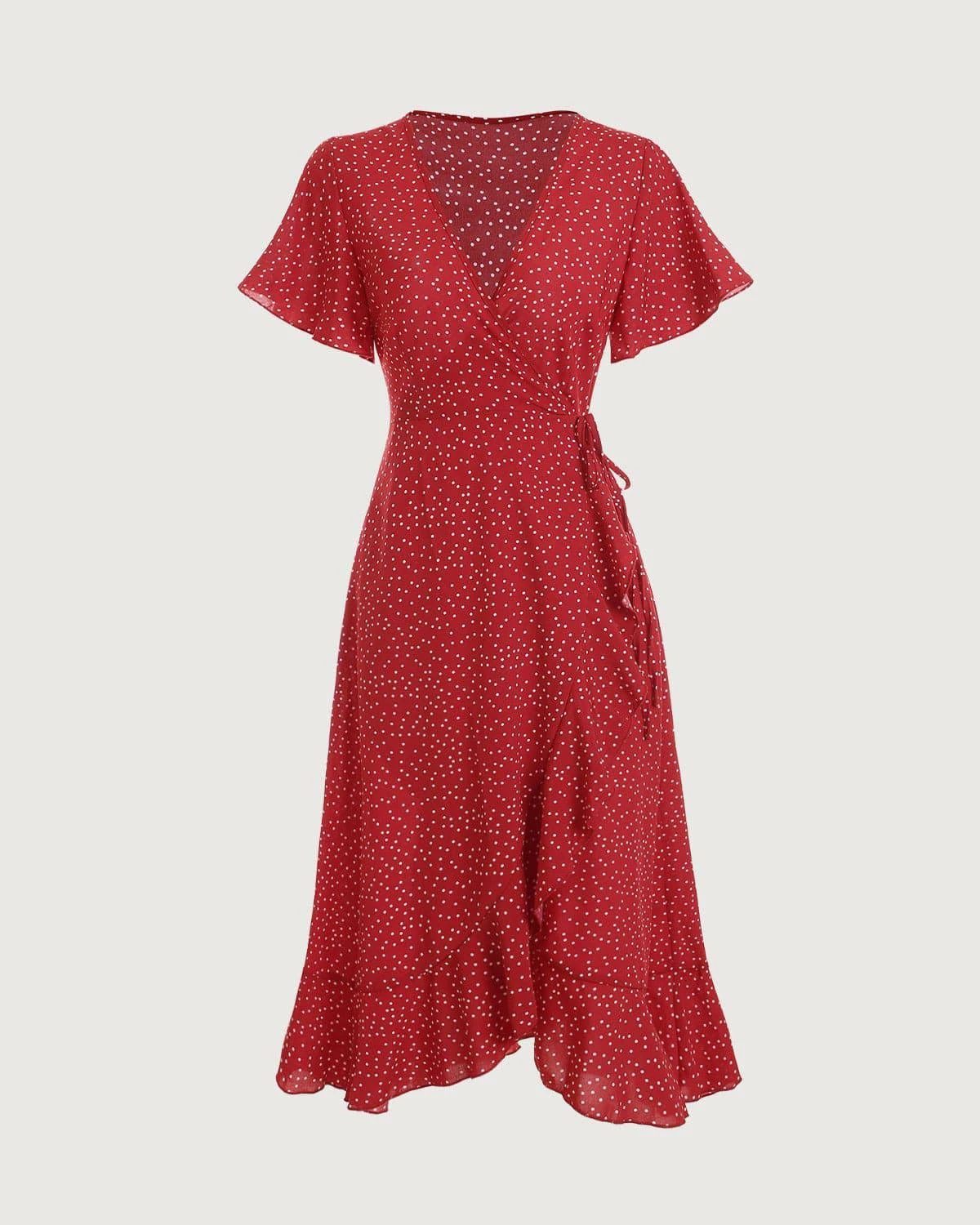 The Polka Dot Ruffle Wrap Dress 1 The Polka Dot Ruffle Wrap Dress
