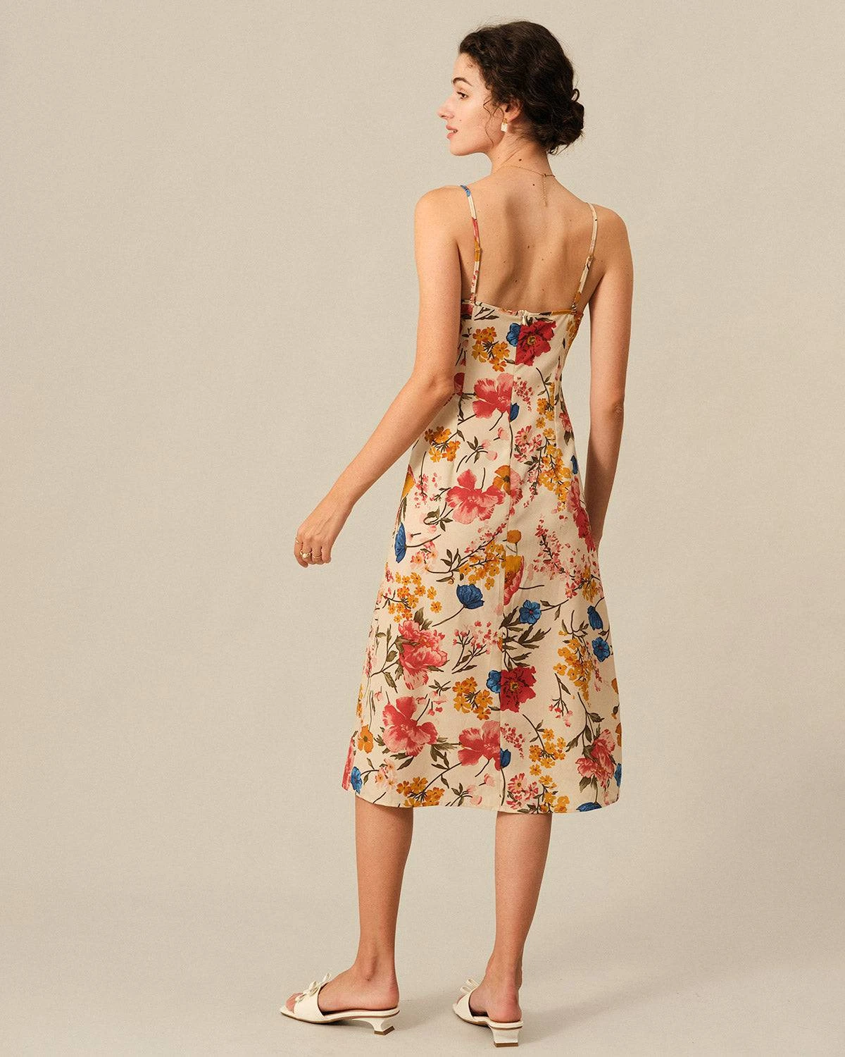 The Cowl Neck Suspender Midi Dress 6 The Cowl Neck Suspender Midi Dress - Image 6