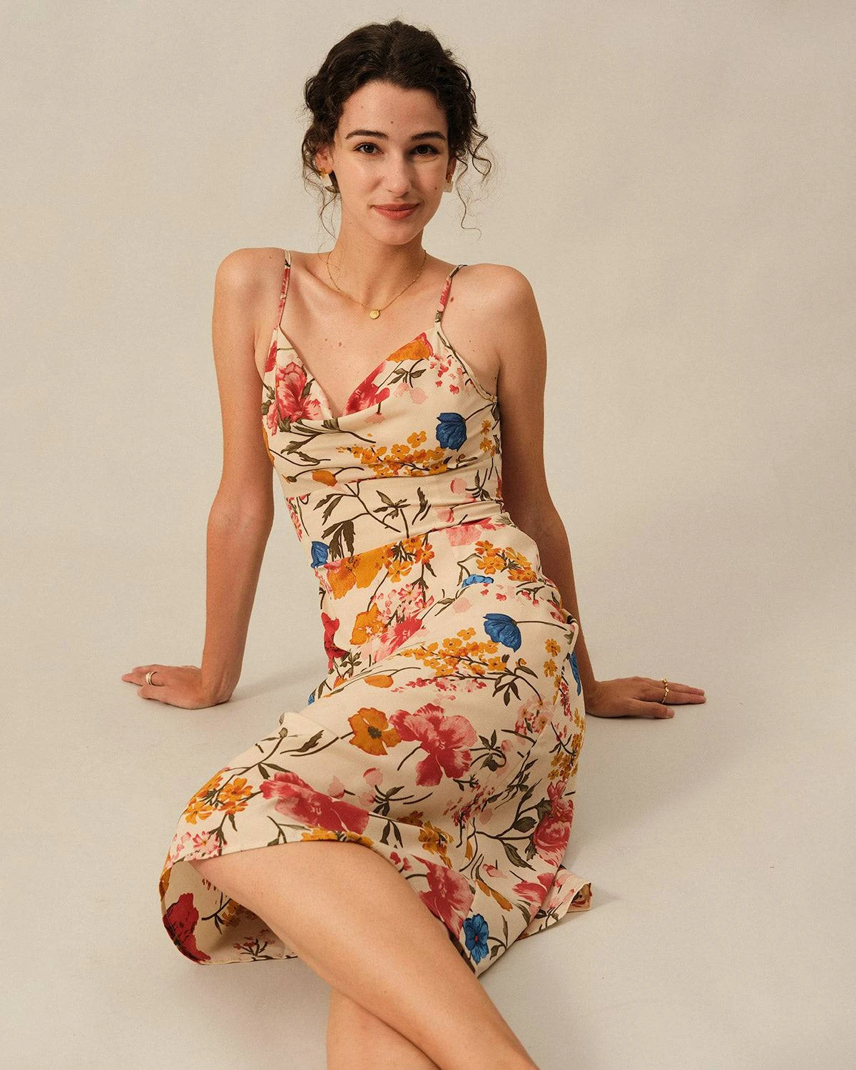 The Cowl Neck Suspender Midi Dress 1 The Cowl Neck Suspender Midi Dress