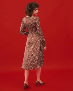 The Polka Dot Square Neckline Dress -CINN Clothing Shop midi dresses the polka dot square neckline dress 36596231798997