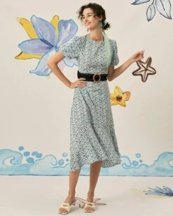 The Ruffle Backless Floral Midi Dress 9 The Ruffle Backless Floral Midi Dress -CINN Clothing Shop midi dresses the ruffle backless floral midi dress 38354419810517