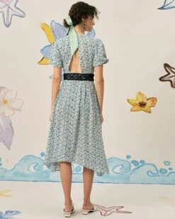 The Ruffle Backless Floral Midi Dress 10 The Ruffle Backless Floral Midi Dress -CINN Clothing Shop midi dresses the ruffle backless floral midi dress 38354420269269