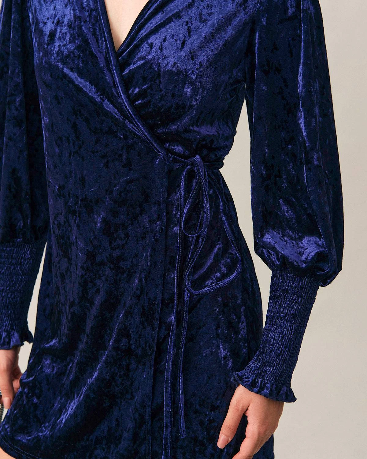 The Velvet Wrap Long Sleeve Mini Dress 2 The Velvet Wrap Long Sleeve Mini Dress - Image 2