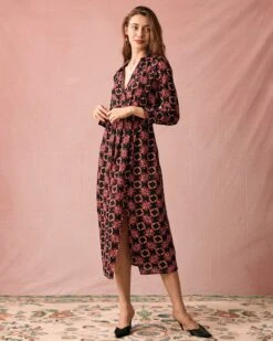The Lapel Floral Long Sleeve Maxi Dress 8 The Lapel Floral Long Sleeve Maxi Dress -CINN Clothing Shop the allover print maxi dress dresses ynnuhx 422590