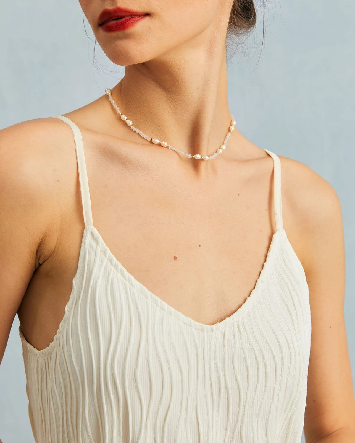 The Apricot Water Ripple Textured Straight Maxi Dress 4 The Apricot Water Ripple Textured Straight Maxi Dress - Image 4