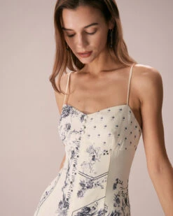 The Beige Floral Split Hem Slip Midi Dress 10 The Beige Floral Split Hem Slip Midi Dress -CINN Clothing Shop the beige floral split hem midi dress dresses sv6iu7