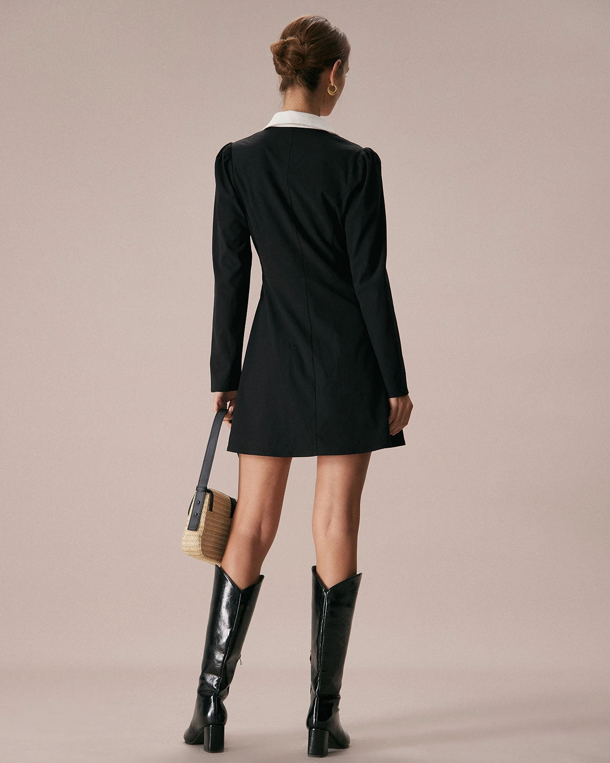 The Black Lapel Colorblock Ruched Mini Dress 6 The Black Lapel Colorblock Ruched Mini Dress - Image 6