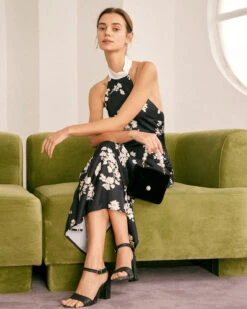 The Black Halter Floral Backless Maxi Dress 8 The Black Halter Floral Backless Maxi Dress -CINN Clothing Shop the black halter floral backless maxi dress dresses 4ncidi