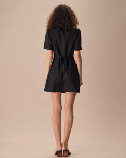 The Black Lapel Short Sleeve Mini Dress 7 The Black Lapel Short Sleeve Mini Dress -CINN Clothing Shop the black lapel short sleeve mini dress dresses q6leso