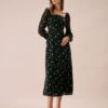The Black Square Neck Floral Maxi Dress