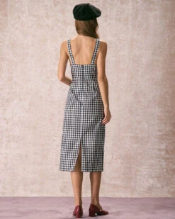 The Black Sweetheart Neck Plaid Midi Dress 13 The Black Sweetheart Neck Plaid Midi Dress -CINN Clothing Shop the black sweetheart neck plaid midi dress dresses s1jbqf