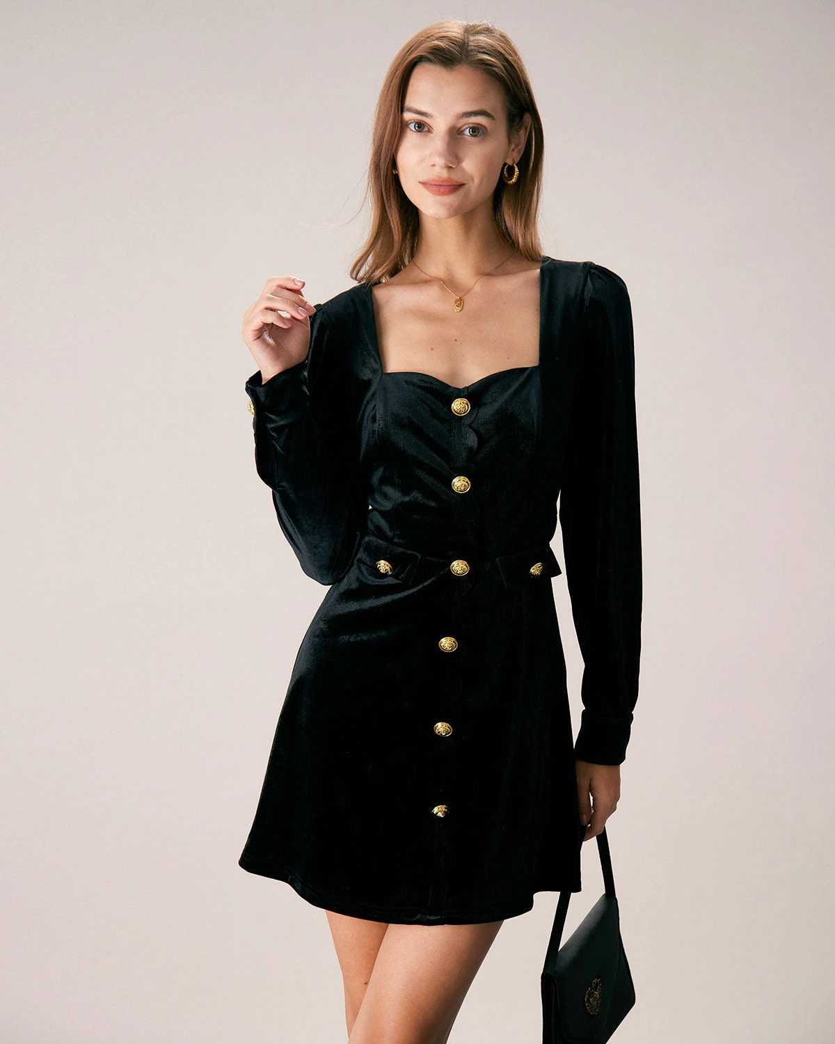 The Black Sweetheart Neck Velvet Mini Dress 1 The Black Sweetheart Neck Velvet Mini Dress