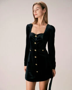 The Black Sweetheart Neck Velvet Mini Dress 9 The Black Sweetheart Neck Velvet Mini Dress -CINN Clothing Shop the black sweetheart neck velvet mini dress dresses lko8hk