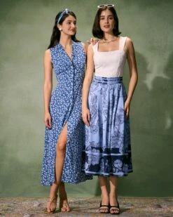 The Blue Collared Button-up Floral Maxi Dress -CINN Clothing Shop the blue collared floral maxi dress dresses la7olu