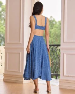 The Blue Polka Dot Cut-Out Midi Dress 9 The Blue Polka Dot Cut-Out Midi Dress -CINN Clothing Shop the blue polka dot cut out midi dress dresses fzebo1